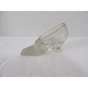 Glass Slipper Shoe Bow and Cuban Heel 1930 4.5" long Stippled Cinderella Cottage
